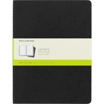 Image de Cahier blanc Très grand format Couverture souple en carton noire
