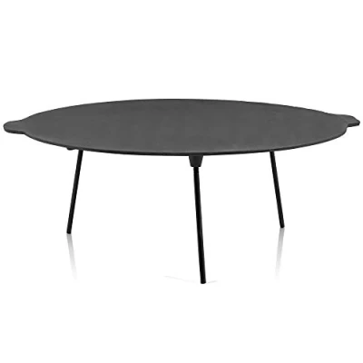Afbeelding van BBQ Toro Gietijzeren grillpan (Ø 60 cm) met 3 poten rond Dutch Oven standaard driepoot grillplaat