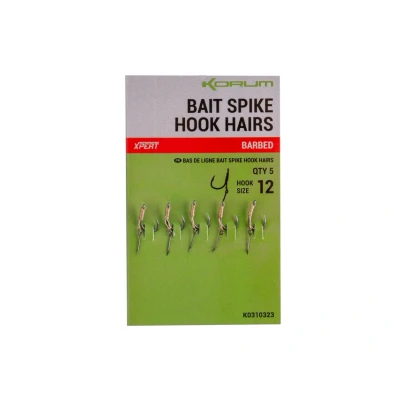Afbeelding van Korum Bait Spike Hook Hairs 12 (5 Stuks) Witvis haken