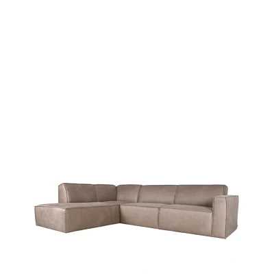 Afbeelding van LABEL51 Bank Kay Taupe Microfiber Links