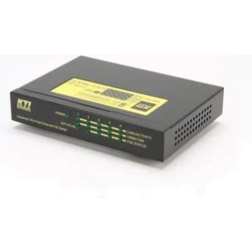 Afbeelding van KTI Networks KSD 541 HP Fast Ethernet Switch Unmanaged PoE+ 4x 10/100 Mbps 1x combo RJ 45/SFP 45