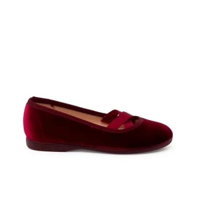 Afbeelding van Pisamonas Ballerines En Velours Style Ballet Taille 37 Couleur Bordeaux