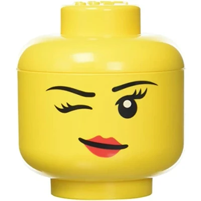 Afbeelding van Lego Opbergbox Hoofd Winky Mini Polypropyleen Geel