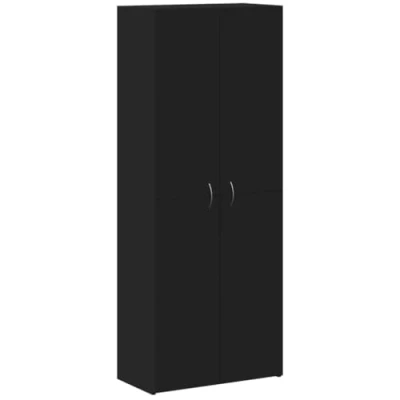 Afbeelding van vidaXL Archiefkast 60x32x153 cm bewerkt hout zwart