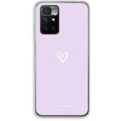 Afbeelding van Case Company® hoesje geschikt voor Xiaomi Redmi 10 Klein hartje paars Soft Cover Telefoonhoesje Bescherming aan alle Kanten en Schermrand
