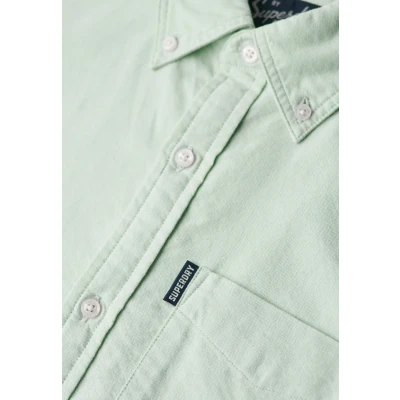 Afbeelding van Superdry Oxford Short Sleeve Overhemd, Heren, Maat: Large, Light green