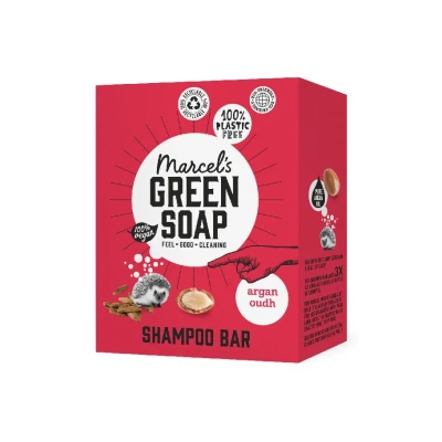 Afbeelding van Marcel&#039;s Green Soap Shampoo Bar 3 stuks Argan &amp; Oudh