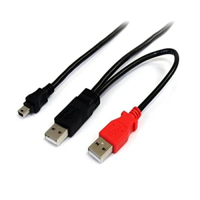 Afbeelding van Kabel USB 2.0a naar Mini B Startech USB2HABMY6 Rood Zwart