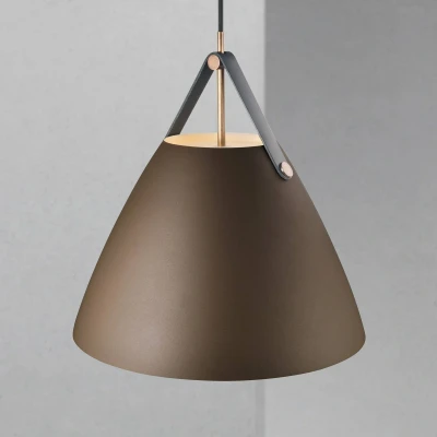 Afbeelding van Hanglamp Strap met metalen kap beige, 36 cm