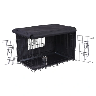 Afbeelding van Adori Bench Hoes Zwart Hondenbench 93.5x59x67 cm