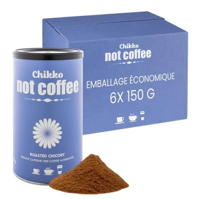 Afbeelding van Chikko Not Coffee 6x 150g BIO Cichorei Koffie Geroosterd Voordeelverpakking Alternatief voor Cafeïnevrije Vrij van Toevoegingen en Chemicaliën Nederlands Product