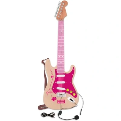 Image de Bontempi guitare électrique rock iGirl64 cm rose/brun clair