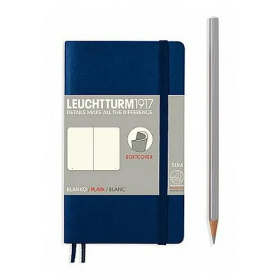 Afbeelding van LEUCHTTURM1917 349302 zakboek (A6), softcover, 123 genummerde pagina&#039;s, gestippeld, marineblauw