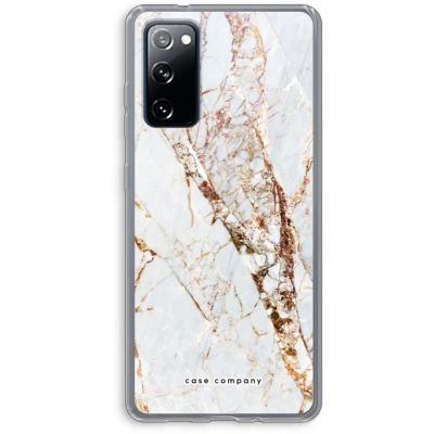 Afbeelding van Case Company® hoesje geschikt voor Samsung Galaxy S20 FE / 5G Goud marmer Soft Cover Telefoonhoesje Bescherming aan alle Kanten en Schermrand