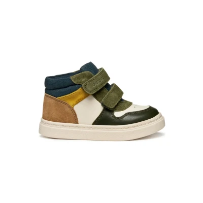 Afbeelding van Geox Nashik Babyschoenen voor kinderen, Maat: 25, Light ivory dark green Schoenen