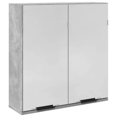 Afbeelding van vidaXL Badkamerspiegelkast 64x20x66,5 cm bewerkt hout betongrijs