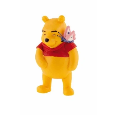 Afbeelding van Bullyland Disney Winnie de Poeh met vlinder taart topper decoratie 4 x 3 6,5 cm (lxbxh)