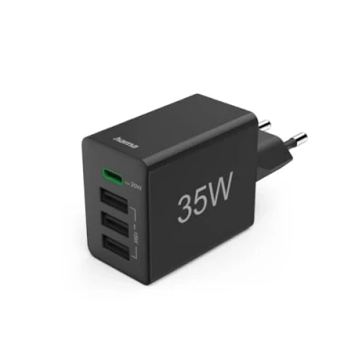 Afbeelding van Hama Snellader, 1 USB C PD, 3 A poorten, mini oplader, 35 W, zwart