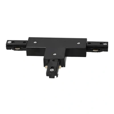 Afbeelding van EDO T Connector voor 1 fase rail MEVA Pro systeem elektrisch railsysteem, montagerail zwart EDO777527
