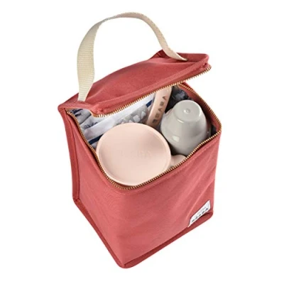 Afbeelding van Béaba Thermische lunchtas voor baby&#039;s, transport, complete maaltijden, zacht materiaal, opvouwbaar, waterdichte stof, terracotta