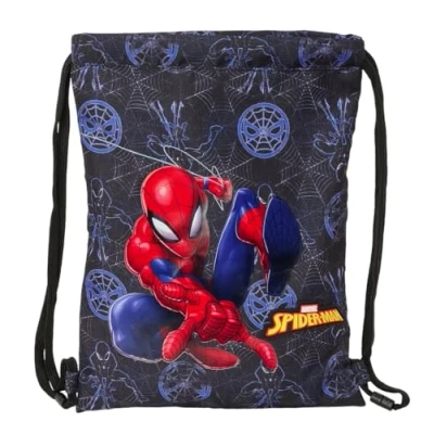 Afbeelding van Rugtas met Koordjes Spider Man Attack Zwart 26 x 34 1 cm