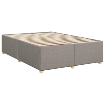 Image de vidaXL Cadre de lit Taupe 140x200 cm Tissu