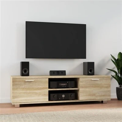 Afbeelding van vidaXL Tv meubel 140x40,5x35 cm bewerkt hout sonoma eikenkleurig