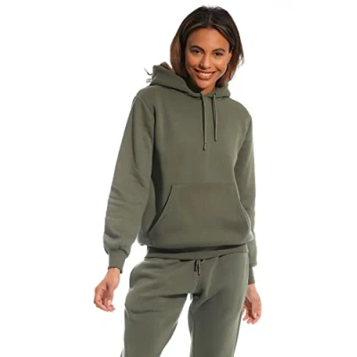 Afbeelding van Light &amp; Shade Dames Hoodie Soft Touch Loungewear Sweatshirt Top, Leger, S