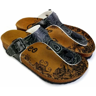 Afbeelding van GOBY Patroon Slippers Sandalen Hoge kwaliteit Handmade Maat 37