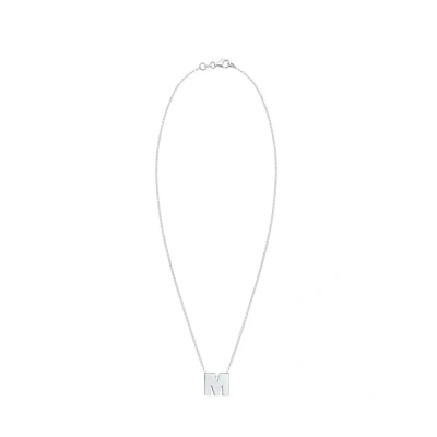 Afbeelding van Elli M Letter Ketting silvercoloured, Dames, Maat: 45, Silver coloured
