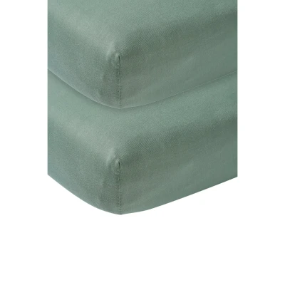 Afbeelding van Meyco Hoeslaken 2st Wieg 40x80/90 Stone Green