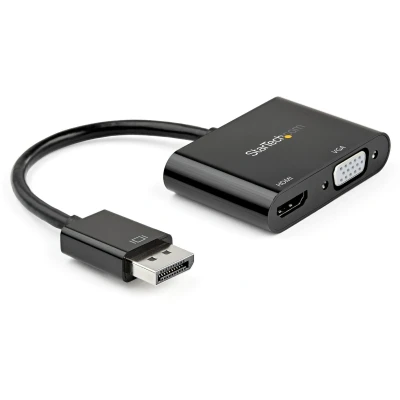 Afbeelding van Adapter Display Port naar HDMI/VGA Startech DP2VGAHD20 Zwart 4K Ultra HD