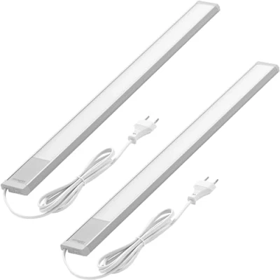Afbeelding van Oktaplex Riva Set van 2 platte led inbouwspots, 730 lm, warmwit, 57,5 cm, met schakelaar, 10,4 W, 230 V