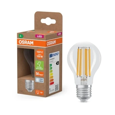 Image de OSRAM SUPERSTAR+ CLASSIC A FIL 100, E27, forme d&#039;ampouclassique, 7,2W, 1512lm, 4000K, lumière blanc froid, longue durée de vie, jusqu&#039;à 60% d&#039;économie d&#039;énergie par rapport aux standard