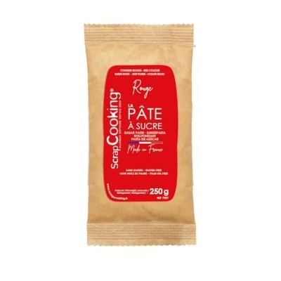 Image de SCRAP COOKING Sachet Pâte à Sucre Rouge 250 g