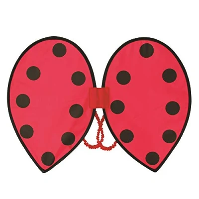 Afbeelding van Schattige rode en zwarte lieveheersbeestjesvleugels voor kinderen (1 stuk) perfect accessoire verkleedpartijen, kostuumfeesten, simulatiespellen enz