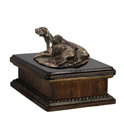Afbeelding van Elegante urn hond voor Borzoi met beeldje hondenas