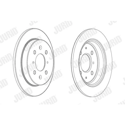 Afbeelding van JURID 562851JC Remschijf 238,8 9 4 volledig Gecoat Met schroeven HONDA: JAZZ 3,