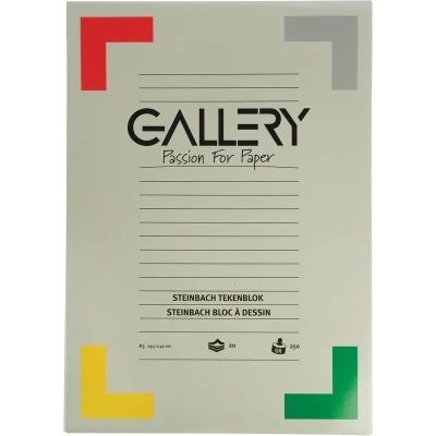 Afbeelding van Gallery Steinbach tekenblok, gekorreld, ft 29,7 x 42 cm (A3), 250 g/m², blok van 20 vel tekenpapier