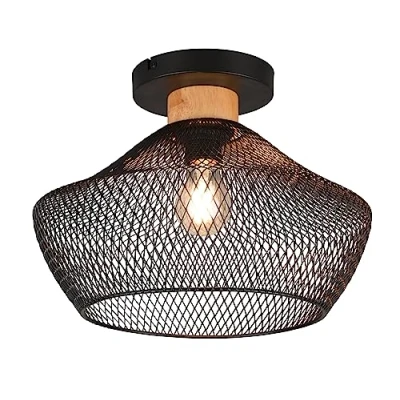 Afbeelding van Reality LED Plafondlamp Plafondverlichting E27 Fitting Rond Zwart Aluminium
