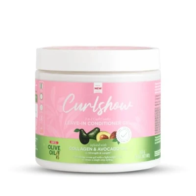 Afbeelding van ORS Curlshow Leave In Conditioner met Kokosolie, Glycerine en Gehydrolyseerd Collageen Voedend Hydraterend, Versterkt Bevordert Haargroei, 473 ml