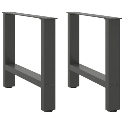 Afbeelding van vidaXL Salontafelpoten 2 st 60x(42 43) cm staal antraciet