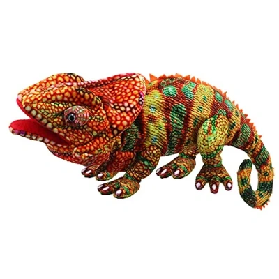 Afbeelding van Full Bodied Orange Chameleon Hand Puppet: (Orange)