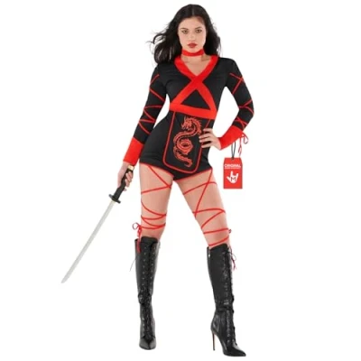 Afbeelding van Morph Ninja kostuum voor dames, volwassenen, cosplay, Halloween, maat M