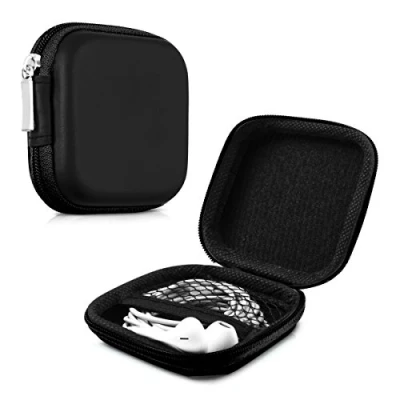 Afbeelding van kwmobile in Ear hoofdtelefoon tas Headphones beschermtas Earphones Case Cover hoes voor koptelefoon zwart