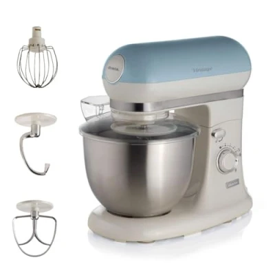 Afbeelding van Ariete 1588/05 Vintage keukenmachine 5.5 liter 3 accessoires 2400 Watt Blauw