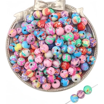 Afbeelding van DAHI 100 stuks ronde bloemenkralen om te knutselen, gemengde kleuren (12 x 12 mm)