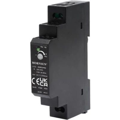 Afbeelding van Mornsun Industriële voeding op DIN rail enkele uitgang 15 W 24 V 0.63 A