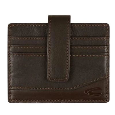 Afbeelding van camel active Leren Kaarthoes Stone Card Wallet Brown Donkerbruin