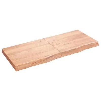 Afbeelding van Wandschap 120x50x6 cm behandeld massief eikenhout lichtbruin